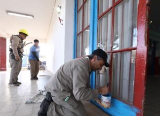Intensifican tareas de mantenimiento en escuelas para el retorno a clases