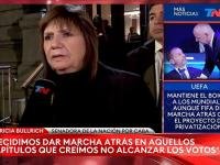 Patricia atacó a los aliados: están pensando más en las elecciones que en los proyectos