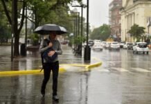 Las temperaturas bajas y las precipitaciones continuarán durante el martes en la capital provincial