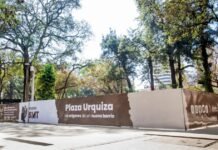 Habilitan un nuevo recorrido informativo sobre el vallado de la Plaza Urquiza durante su remodelación